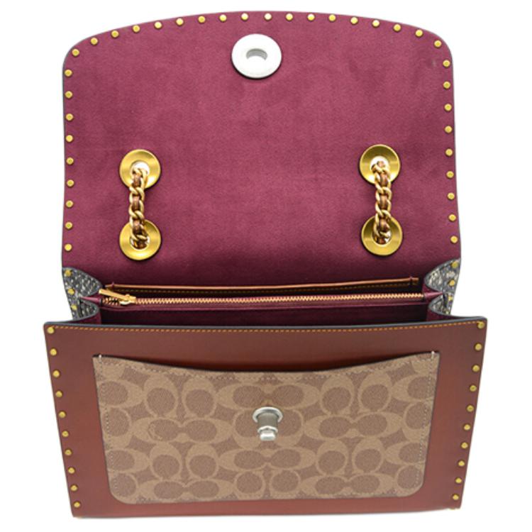 Женская сумка COACH Parker 26 (коричневая) — фото 8