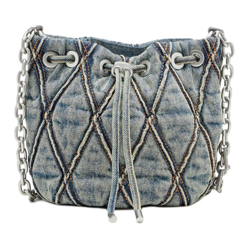 DIESEL Cotton Shoulder Bag Mini Women's Blue