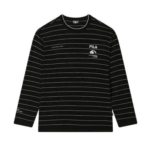 FILA Heritage Knitwear Men's Jet Black Crew Neck Moderate Other