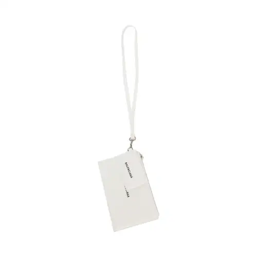 Balenciaga Calfskin Small Bag, Wallet, Card Holder Regular Unisex White