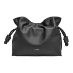 LOEWE Flamenco Nappa Cow Leather Clutch Women's Black