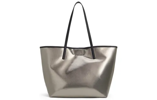CHARLES&KEITH PU, Textile Mixture Shoulder Bag Large Women's Multicolor