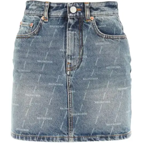 Balenciaga Mini 5 Pocket Skirt 'Authentic Dark Blue'