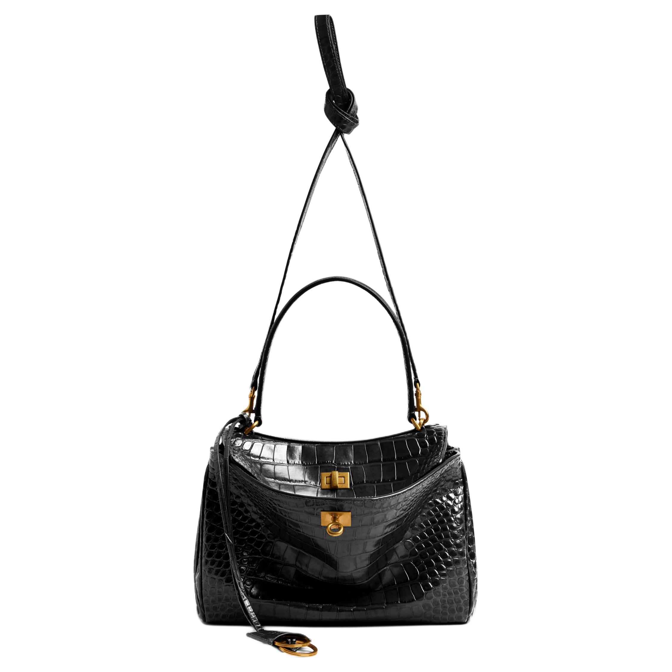 Женская сумка Balenciaga Rodeo Small (черная)