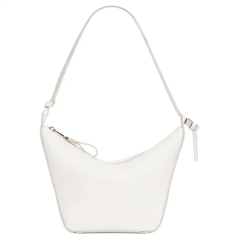 LOEWE Hammock Hobo Cow Leather Hobo Bag, Handbag, Shoulder Bag Mini Women's White
