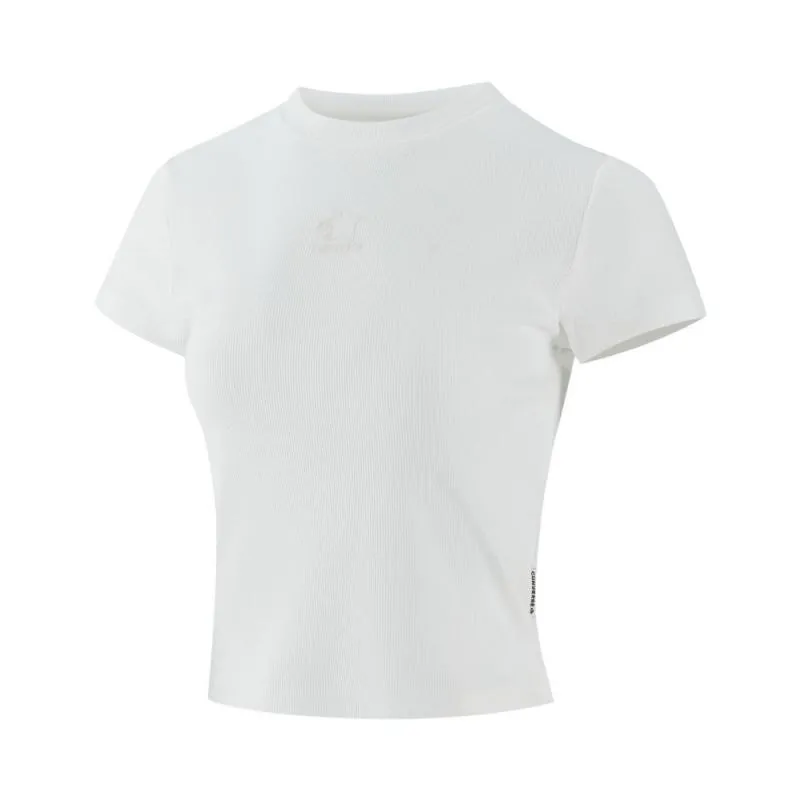 Converse T-Shirts Women's White Crew Neck