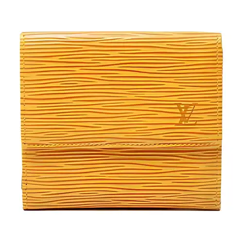 LOUIS VUITTON Epi Leather Wallet Unisex Orange Yellow
