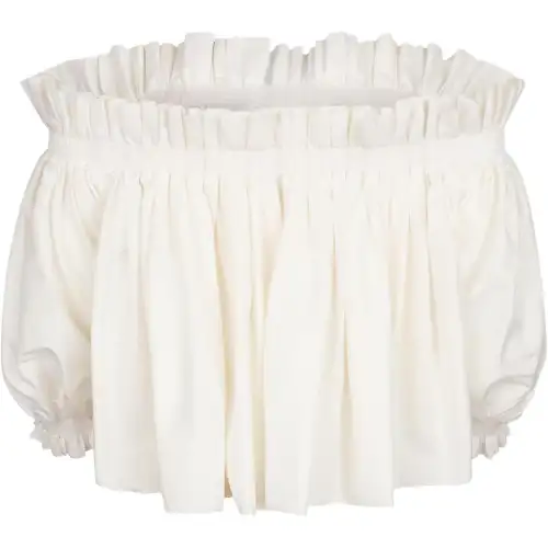 Christian DIOR Off Shoulder Puff Sleeved Cropped Top