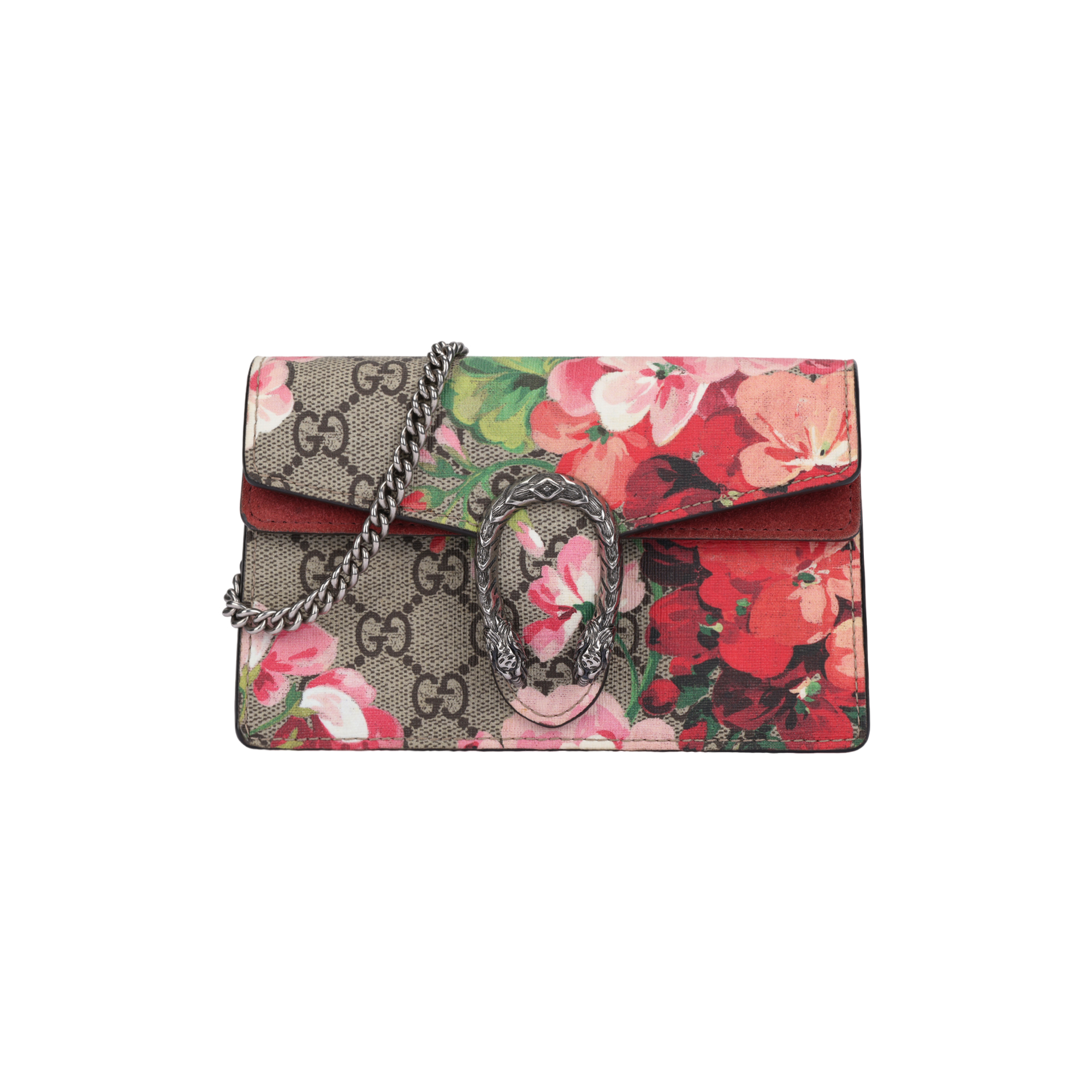GUCCI Dionysus Blooms Super Mini Shoulder Bag Pink/Ebony
