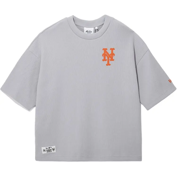 New Era T-Shirts Unisex Gray Crew Neck