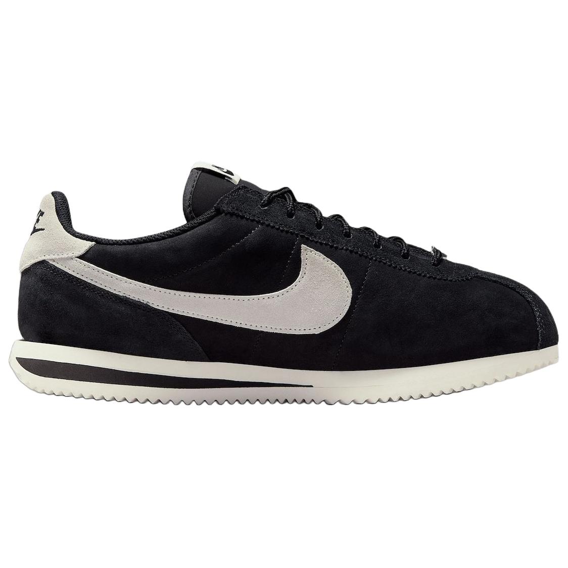 Nike Cortez Abrasion Resistant Abrasion Resistant Low top Casual Running Shoes Unisex Black Beige