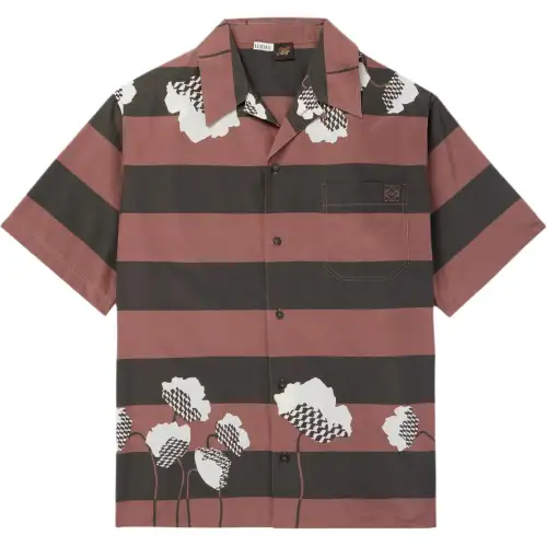 LOEWE Shirts Men's Brown Lapel Moderate