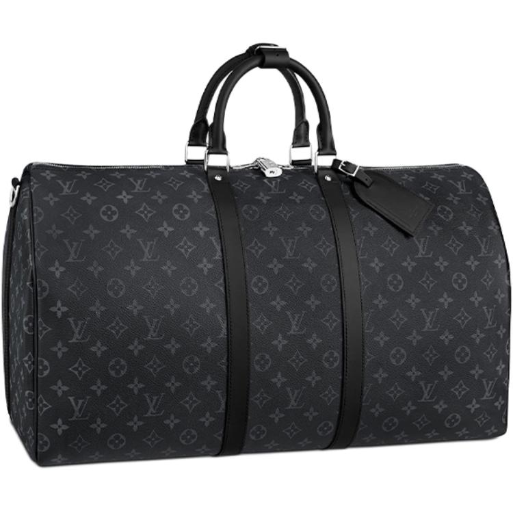 Мужская сумка Louis Vuitton Keepall 55 (черная) — фото 3