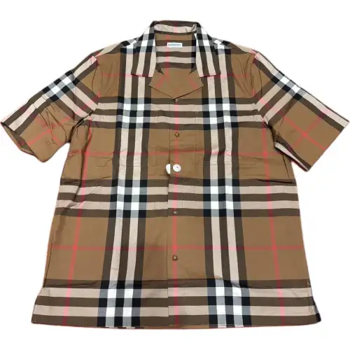 Burberry Shirts Men's Khaki Lapel Moderate Straight Fit
