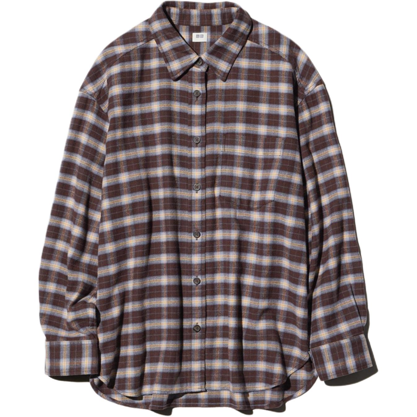 Женская рубашка UNIQLO Плед (многоцветная)