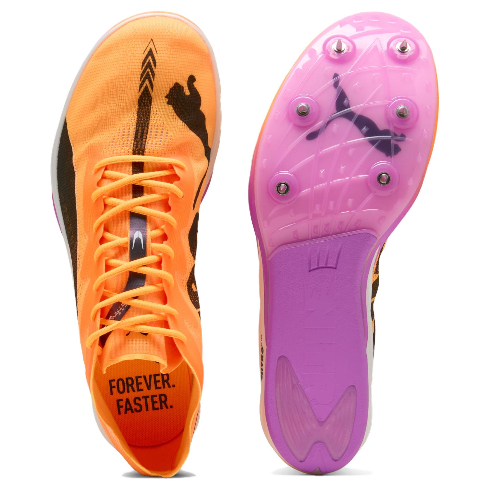 PUMA Deviate NITRO Elite 3 Abrasion Resistant Breathable Low top Running Shoes Unisex Orange Yellow