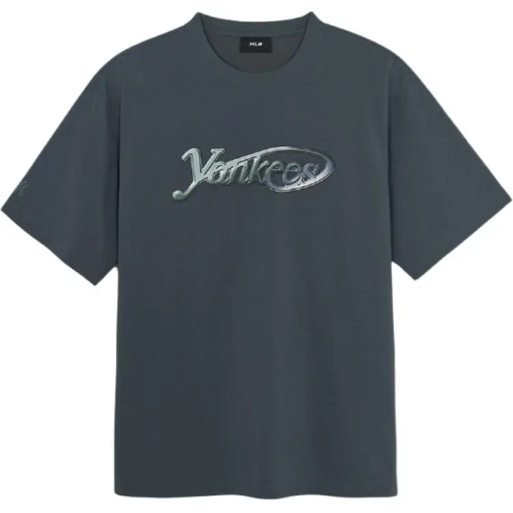 MLB New York Yankees Basic Collection SS25 T Shirt Unisex Gray Blue