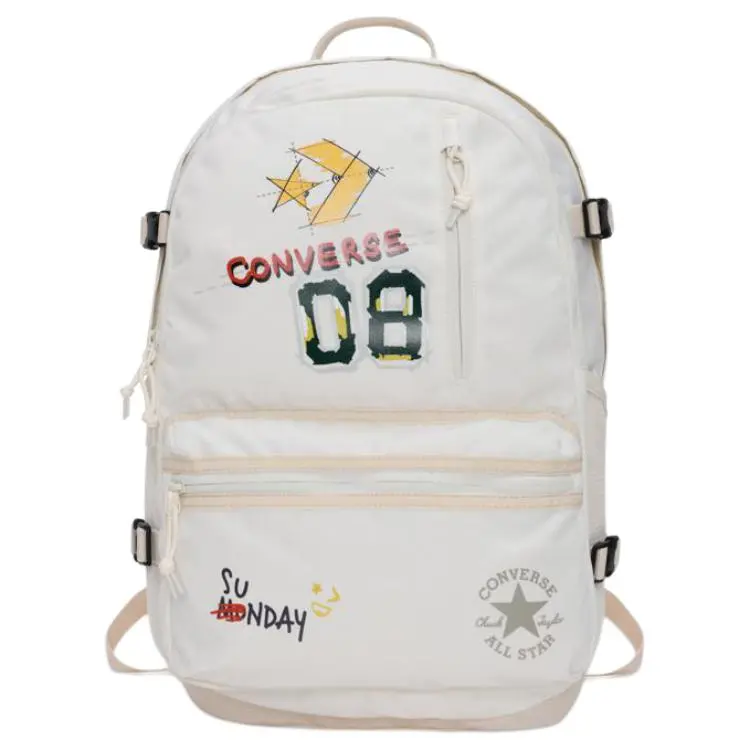 Converse Straight Edge Polyester Backpack Regular Unisex White