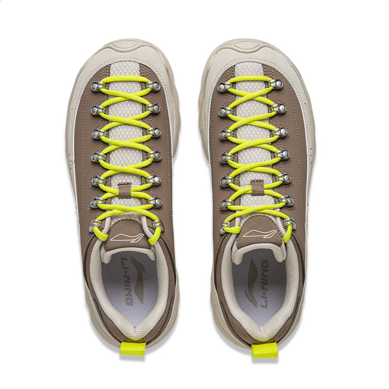 LiNing Cushioning, Slip Resistant, Abrasion Resistant, Lightweight, Rebound Low top Outdoor Shoes Unisex Taupe Gray