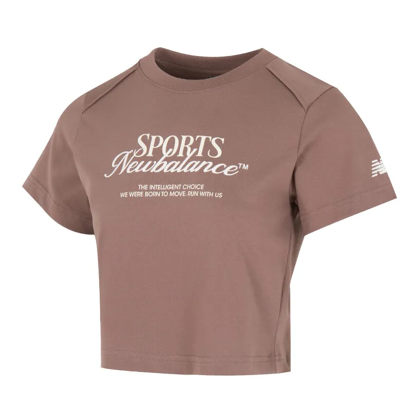 New Balance T-Shirts Women's Umber Crew Neck Moderate