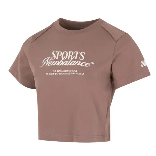 New Balance T Shirts Women's Umber Crew Neck Moderate
