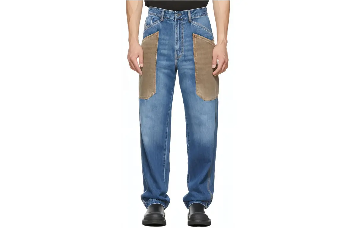 DIESEL Jeans Men's Blue Moderate Straight Fit Pants