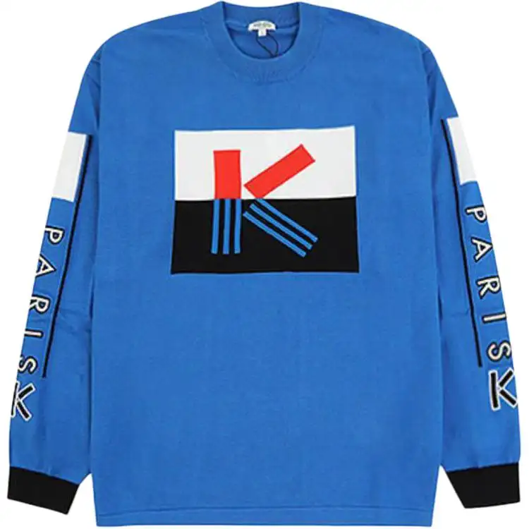 KENZO T Shirts Men's Blue Crew Neck Moderate Straight Fit