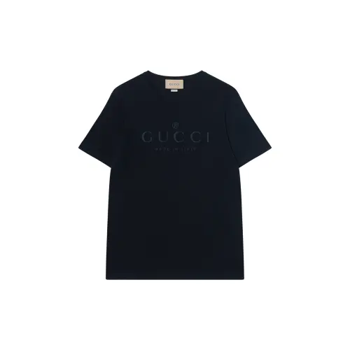 GUCCI T Shirts Men's Black Crew Neck Moderate Straight Fit