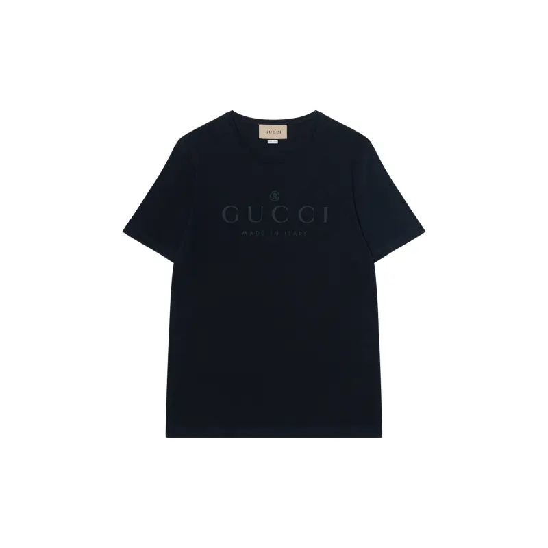 GUCCI T Shirts Men's Black Crew Neck Moderate Straight Fit