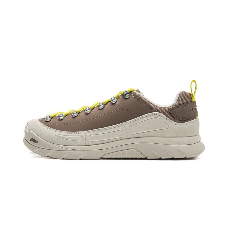 LiNing Cushioning, Slip Resistant, Abrasion Resistant, Lightweight, Rebound Low top Outdoor Shoes Unisex Taupe Gray