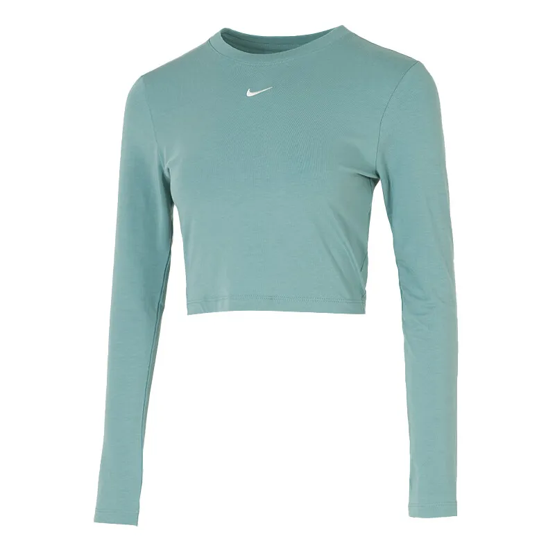 Nike T-Shirts Women's Green Crew Neck Moderate