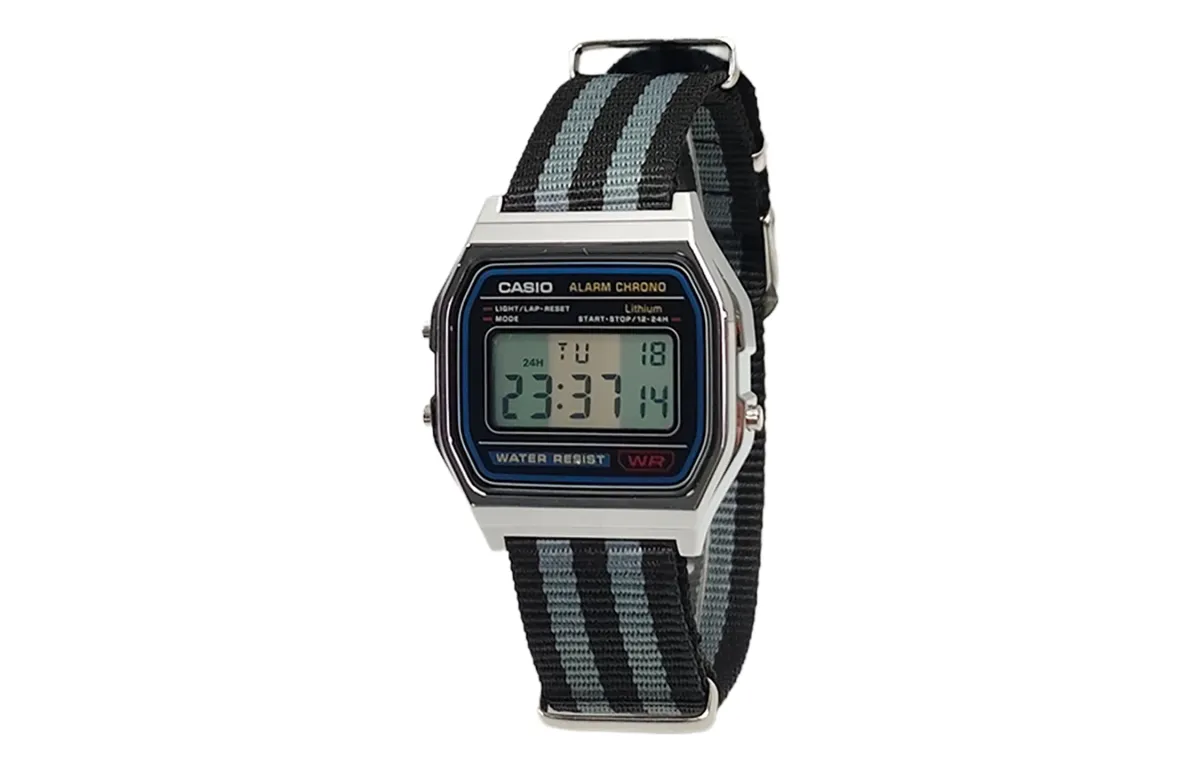 CASIO Custom Collection Quartz Movement Nylon Strap Watch Men's Watches Black Dial