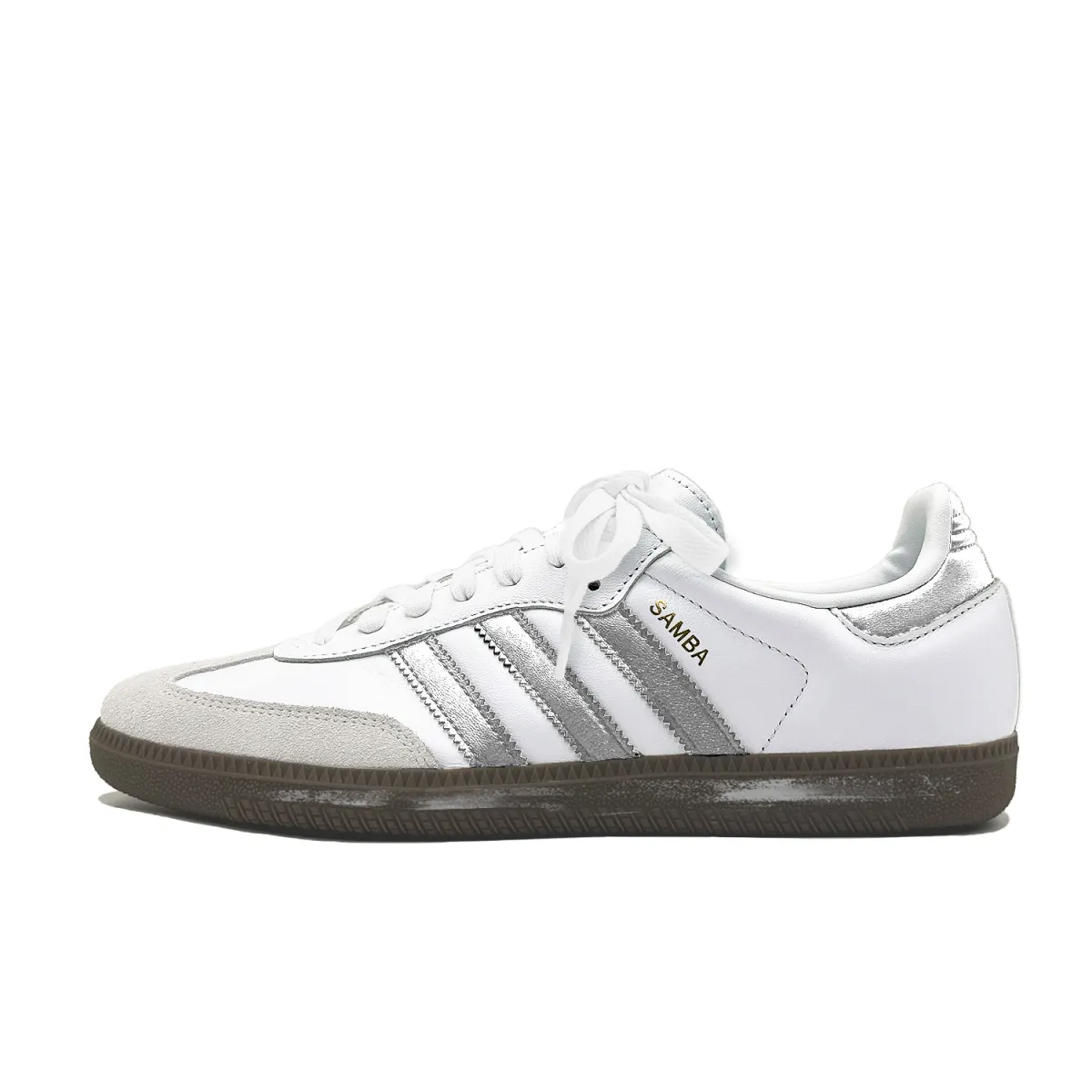 Adidas Originals SAMBA OG Moonlight Abrasion Resistant Low top Skateboard Shoes Unisex Silver