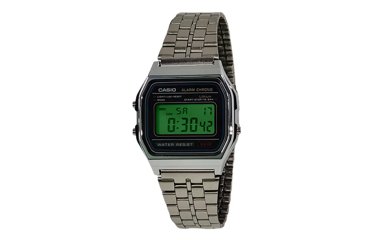 CASIO Custom Collection Quartz Movement Stainless Steel Strap Watch Men's Watches Black Dial