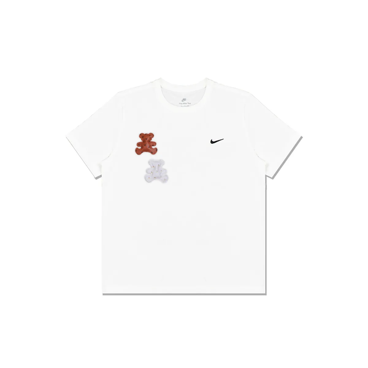 Nike T Shirts Men's White Crew Neck Straight Fit