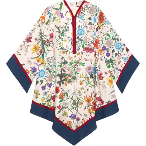 Gucci floral asymmetric dress