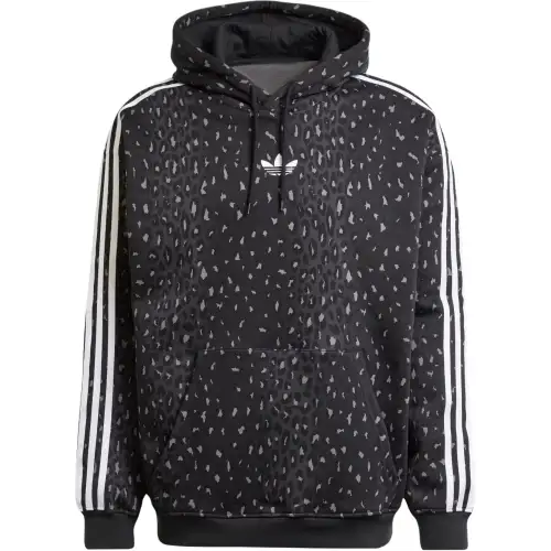 Adidas Originals leopard-print three-stripe hoodie