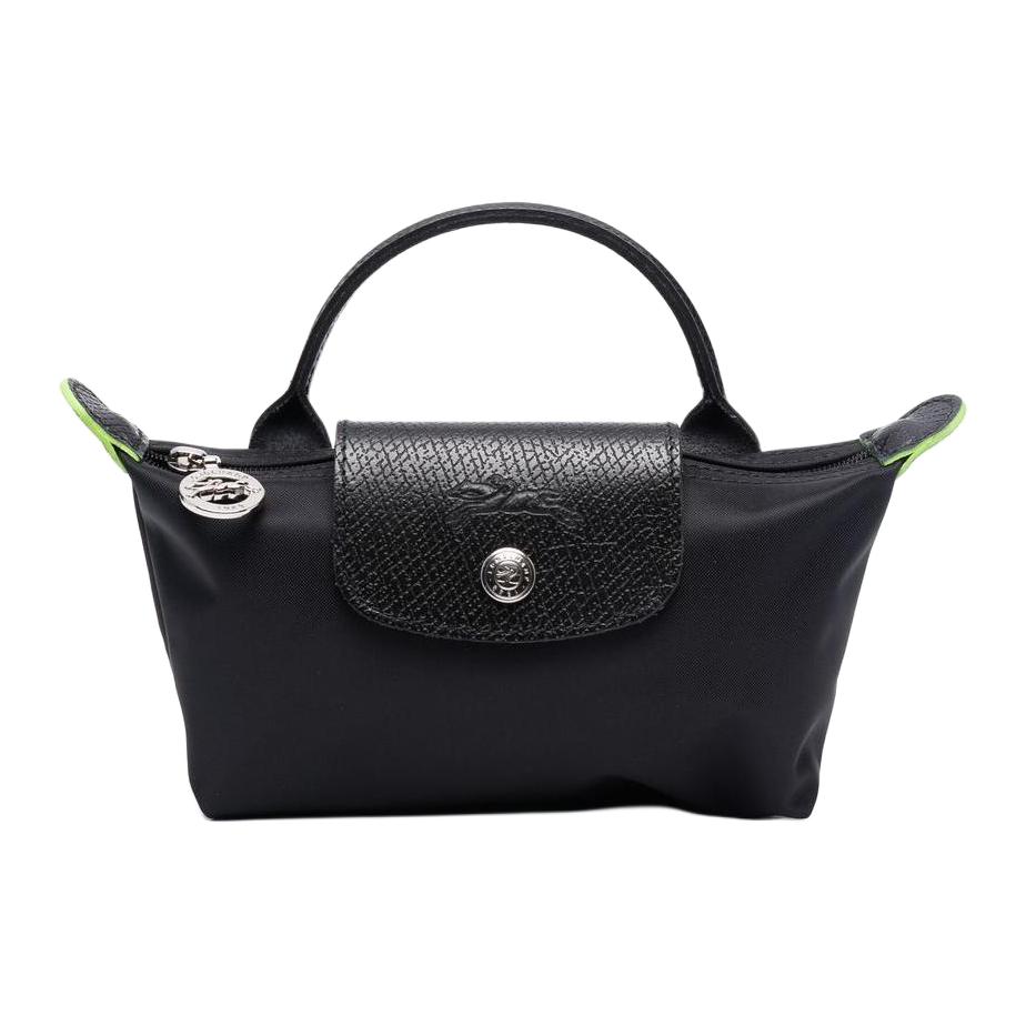 LONGCHAMP Longchamp Le Pliage Green 17 short handle nylon dumpling bag handbag women's black