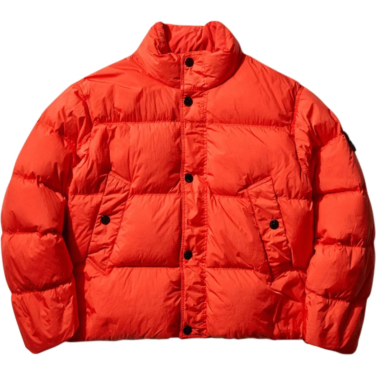 Stone Island Logo Patch High Neck Puffer Jacket