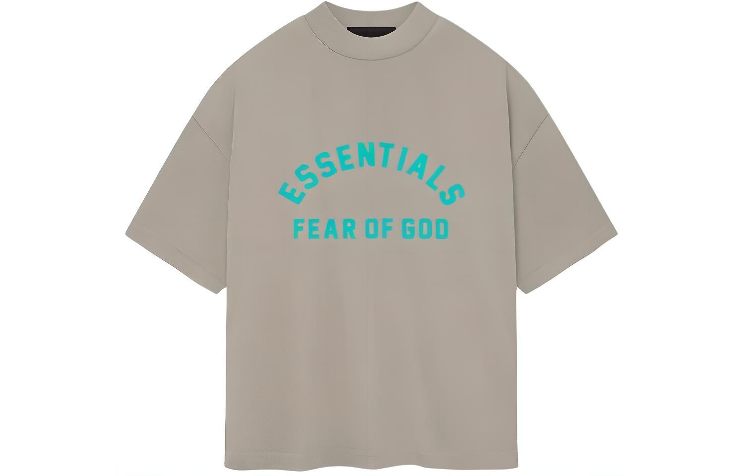 Мужская футболка Fear Fear of God Essentials SS24 drop2 Crewneck T-Shirt (тюленья серая)