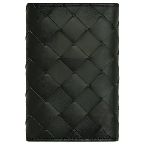 Bottega Veneta Calfskin Key Pouch Men's Dark Green