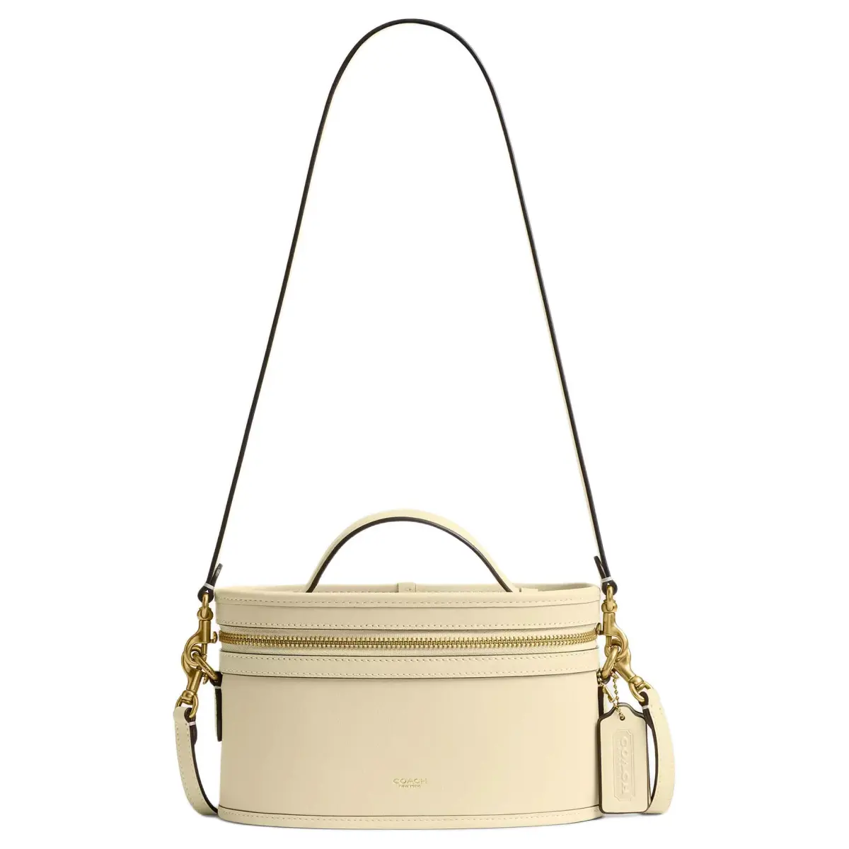 COACH Trail Cow Leather Shoulder Bag, Crossbody Bag, Handbag Small Women's Moonlight Yellow