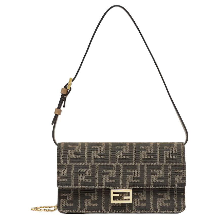 Женская сумка Fendi Baguette (коричневая)