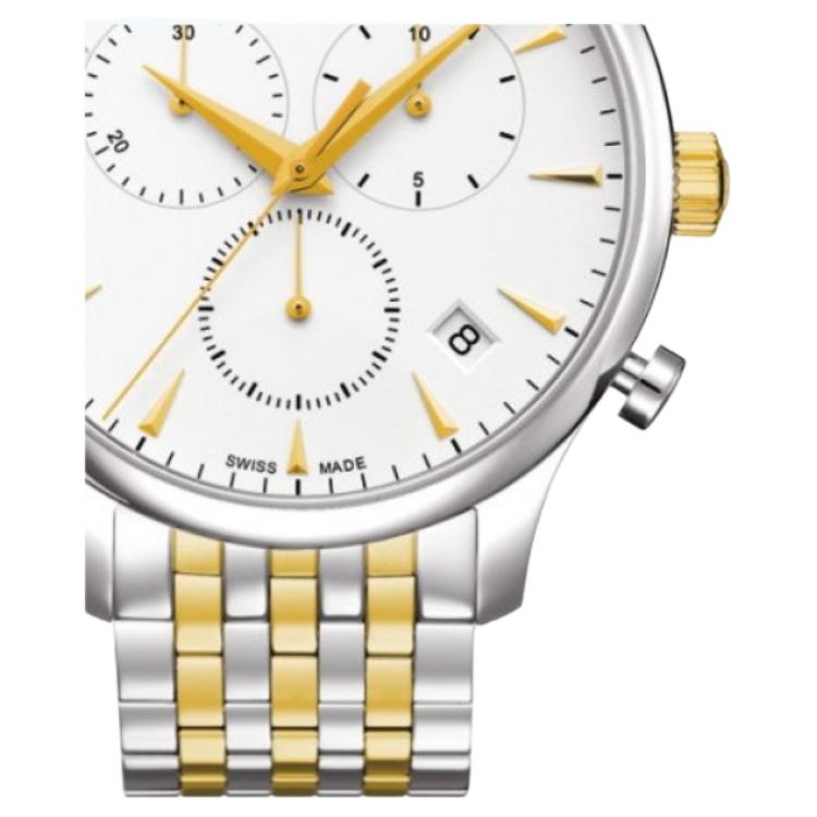 Мужские часы TISSOT 42mm (с белым циферблатом) — фото 6
