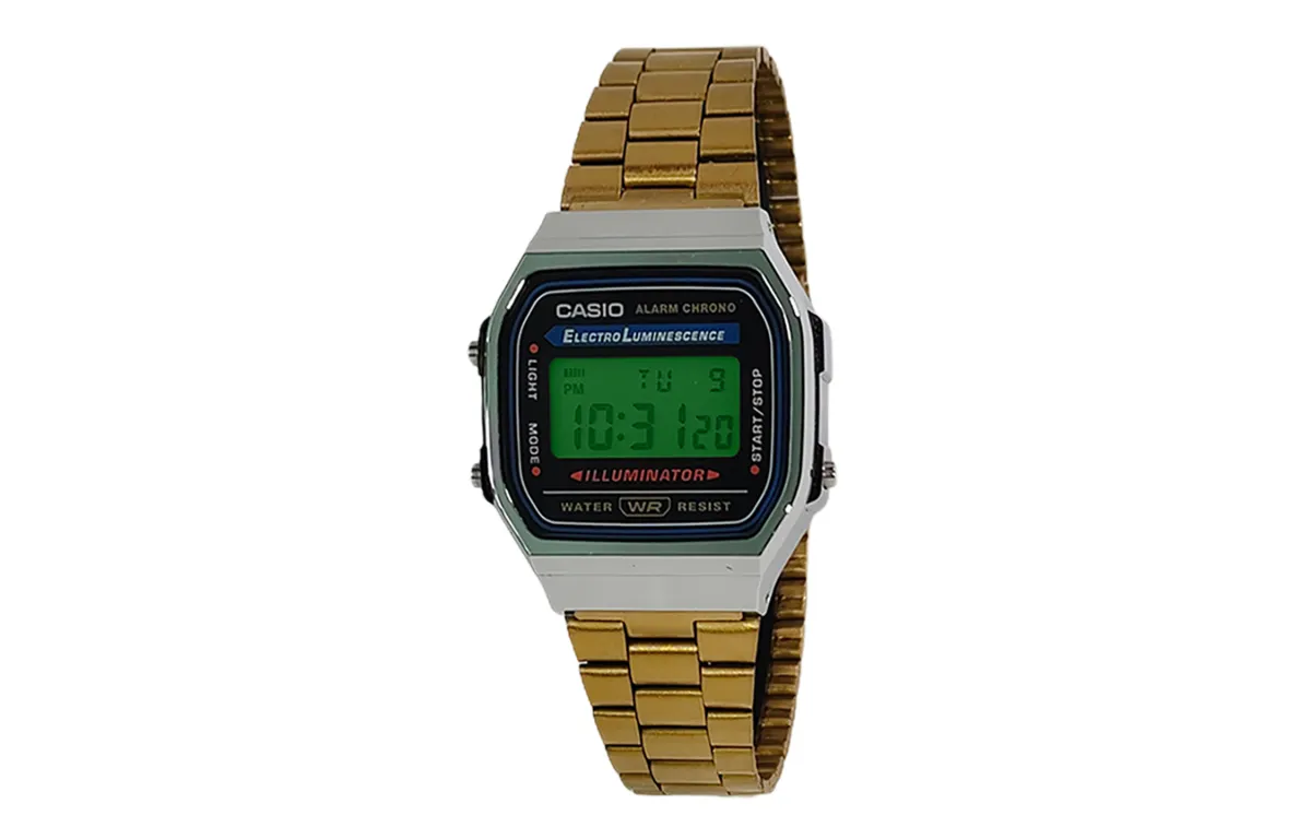 CASIO Custom Collection Quartz Movement Stainless Steel Strap Watch Men's Watches Black Dial
