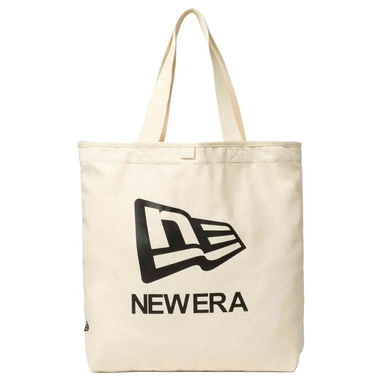 New Era Cotton Canvas Handbag Unisex Ivory White