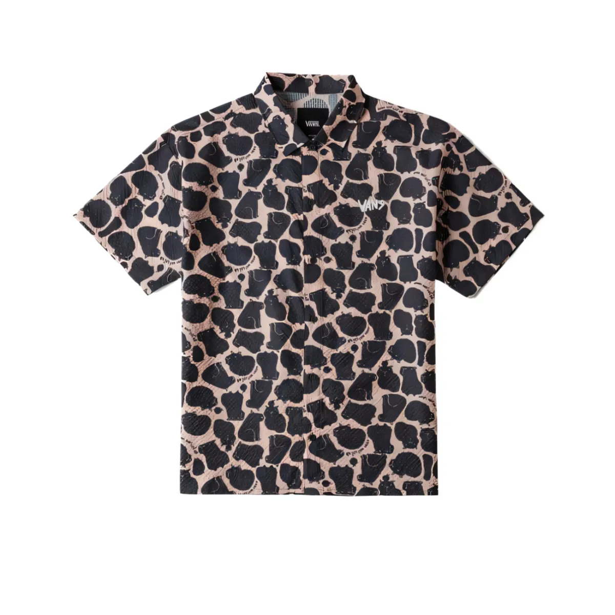 Vans Shirts Men's Pink Print Lapel Moderate