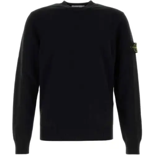 STONE ISLAND Logo Patch Crewneck Sweater