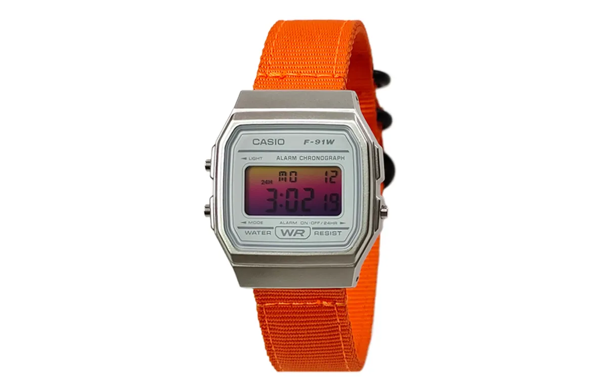 CASIO Custom Collection Quartz Movement Nylon Strap Watch Men's Watches White Dial