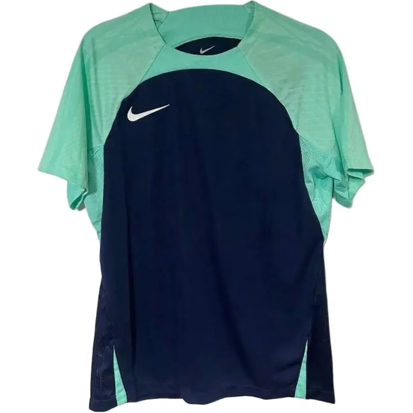 Nike T-Shirts Men's Turquoise Crew Neck Moderate Straight Fit